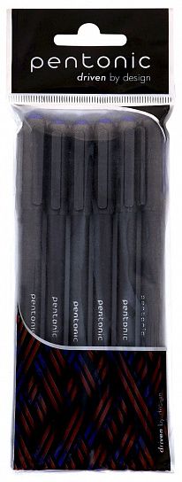 Набор шариковых ручек Linc PENTONIC SILVER синие, 1 цвет, 1 мм, 6 шт, круглый корпус, игольчатый наконечник