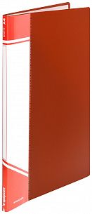 Папка с файлами INFORMAT А4 10 файлов, пластик 500 мкм, красная, карман для маркировки