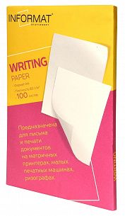 Бумага писчая INFORMAT А4 80 г/м2, 90 % 100 л.