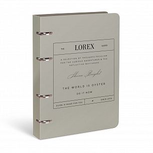 Тетрадь со сменным блоком 120 л. А5 клетка, на кольцах LOREX LETTERS OF NOTES мелованный картон, soft touch