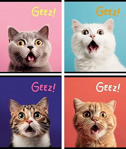 Тетрадь 48 л. А5 клетка, на скрепке, офсет№2 Creativiki КОТИКИ мелованный картон, ВД-лак, эконом