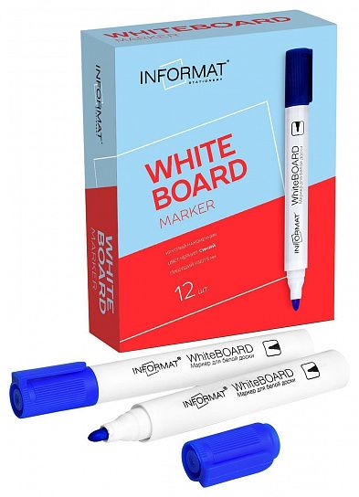Маркер для белых досок INFORMAT BOARD 1-5 мм синий, круглый наконечник