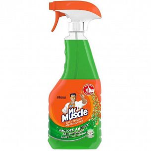 Средство для мытья стекол Мистер Мускул утренняя роса 530 мл с курком (с нашатырным спиртом)