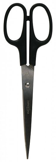 Ножницы INFORMAT 180 мм черные, ручки пластиковые