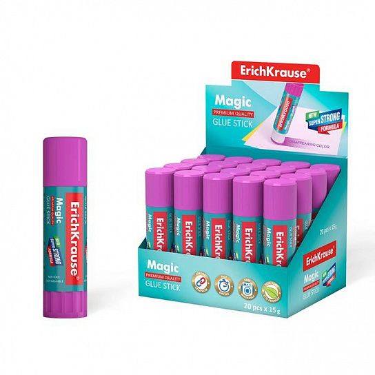 Клей-карандаш ErichKrause MAGIC 15 г PVP