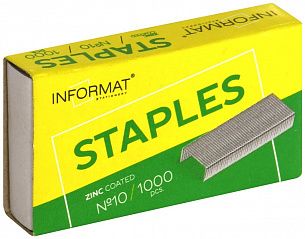 Скобы для степлера INFORMAT № 10 оцинкованные 1000 шт