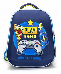Рюкзак Schoolformat Play game, модель ERGONOMIC LIGHT, жесткий каркас, двухсекционный, 38х30х18 см, 17л, для мальчиков