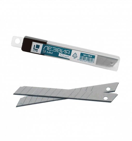 Лезвие д/ножей LITE 9 мм 10 шт
