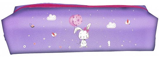 Пенал-тубус 1 отделение Schoolformat CUTE RABBIT 195х45х45 мм ткань