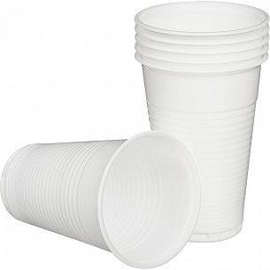 Стакан одноразовый Мистерия полипропилен 200 мл белый 100 шт/упак