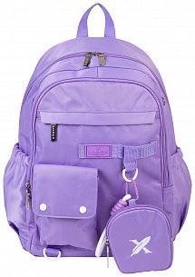 Рюкзак LOREX ERGONOMIC M18 LIGHT VIOLET 20 л сиреневый 45х15х30 см 2 отделения, молния, брелок-кошелек, универсальный