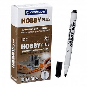 Маркер специальный Centropen HOBBY PLUS 1-3 мм черный, круглый наконечник