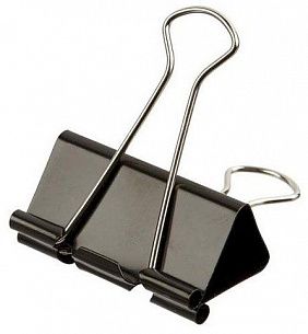 Зажимы 41 мм черный металл 12 шт/упак