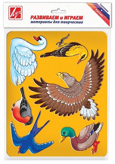 Трафарет контурный Луч ПТИЦЫ 165х205 мм пластик