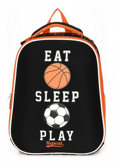 Рюкзак Schoolformat Play ball, модель ERGONOMIC+, жесткий каркас, двухсекционный, 38х30х18 см, 19,8 л, для мальчиков
