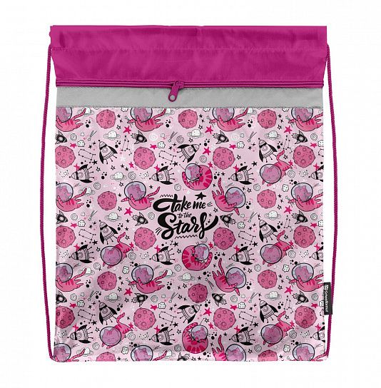 Мешок для обуви Schoolformat COSMOCAT 42х34 см, с карманом