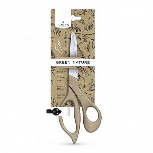 Ножницы LOREX ECO GREEN NATURE 215 мм бежевые, эргономичные ручки из эко-пластика
