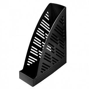 Лоток вертикальный для бумаг INFORMAT 85 мм, черный пластик