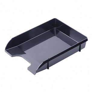 Лоток горизонтальный для бумаг Эсир VICTORY черный пластик
