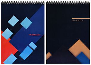 Блокнот А4 80 л. клетка INFORMAT FORM на гребне, мелованный картон, сплошной Уф-лак, наличие жесткой подложки