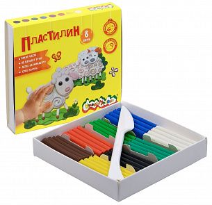 Пластилин Каляка-Маляка 8 цветов 120 г, со стеком
