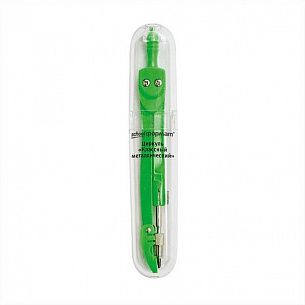 Циркуль Schoolformat КЛАССНЫЙ 125 мм металлический ассорти, защитный колпачок, в пластиковом чехле