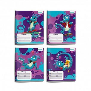 Комплект тетрадей Schoolformat 12 л. линия SMART DINO мелованный картон, ВД-лак, 20 шт