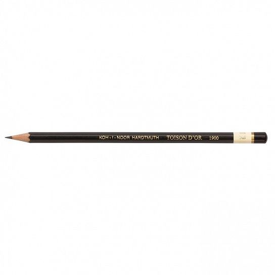 Карандаш чернографитный деревянный Koh-I-Noor TOISON D`OR 1900 3В заточенный, шестигранный, картонная коробка