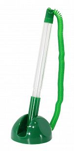 Ручка на подставке INFORMAT ЛУНА 0,7 мм синяя, цвет корпуса зеленый